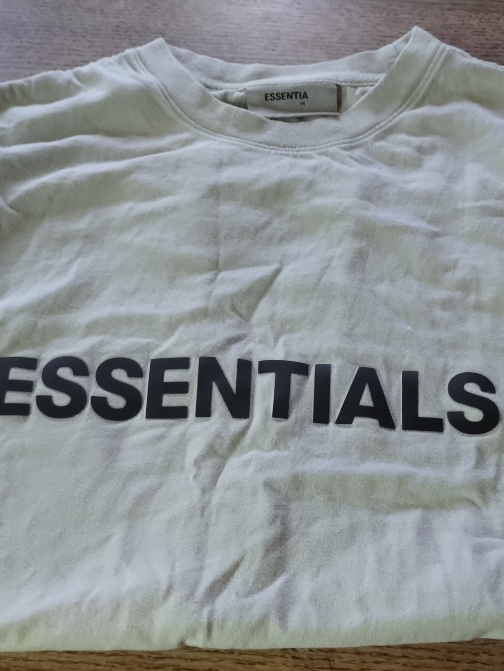 Essentials White Crewneck T-Shirt with Black Logo